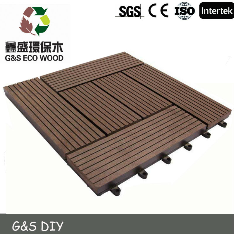 Anti Pests WPC DIY Decking 140 X 40mm Hollow Diy Composite Decking Tiles