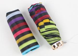 China Travel Size Strong Compact Umbrella , Lightweight Travel Umbrella With Plastic Handle wholesale