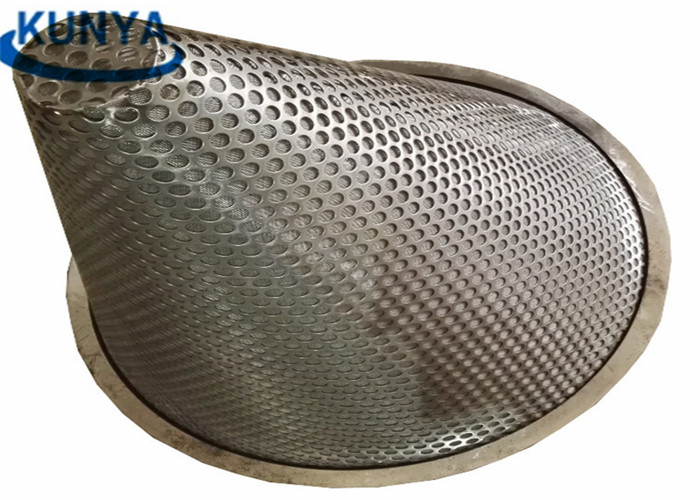 Food Grade SUS304 Stainless Steel Cone Filter Square Wire Mesh Cylinder