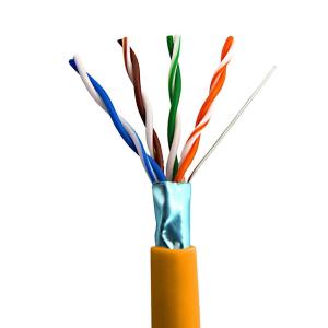 China Cat5e FTP LSZH Network Cable 0.50mm 100% Copper Orange 1000FT wholesale