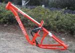 Aluminum Orange Trail Bike Frame Full Suspension Lightweight Structure