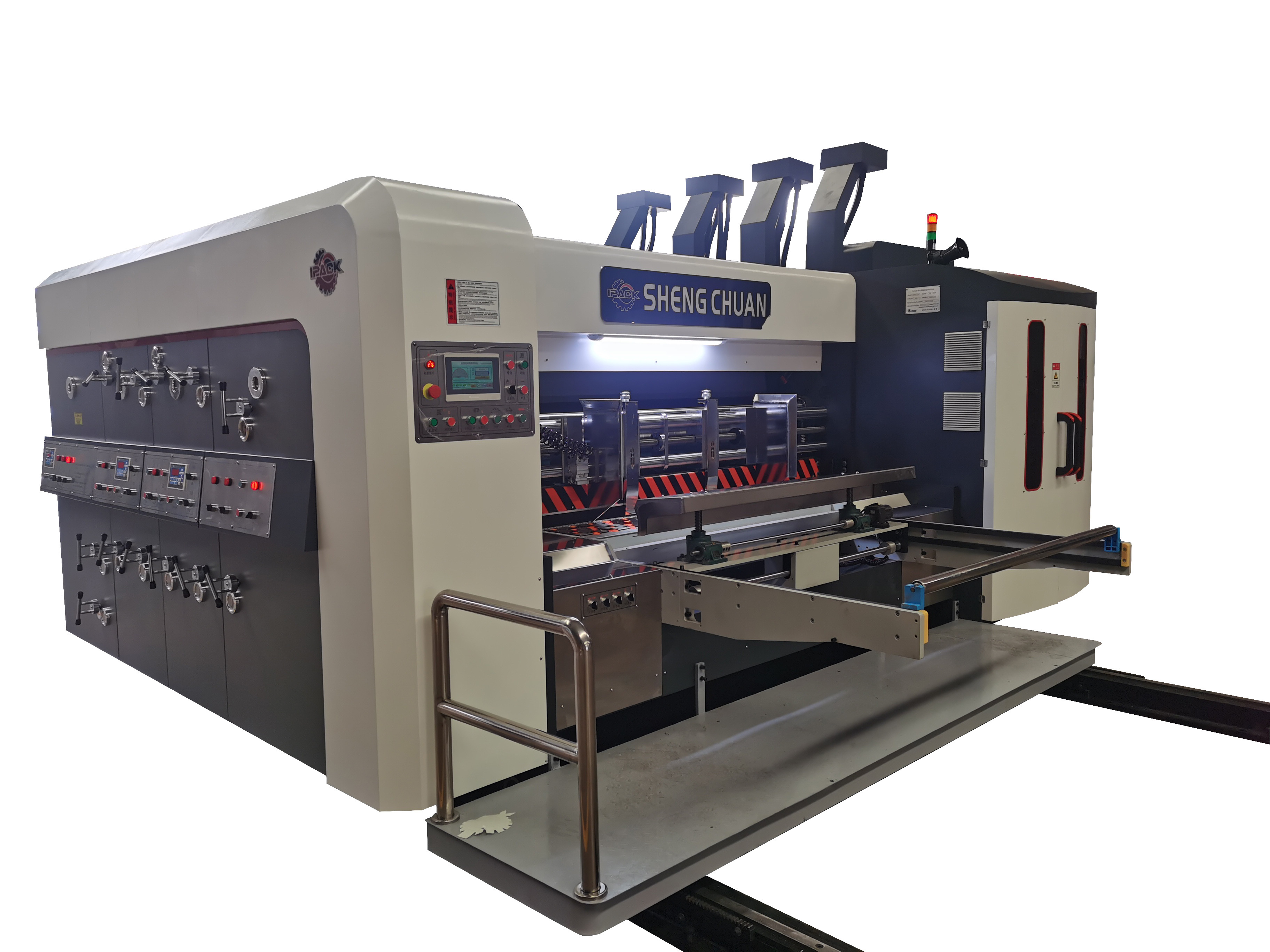 Flexo Printer Slotter Diecutter Stacker Machine Automatic Flexo Printing Slotting Machine