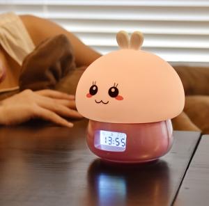 China DC5V Silicone Night Light Alarm Clock 1000mA Battery For Kids wholesale