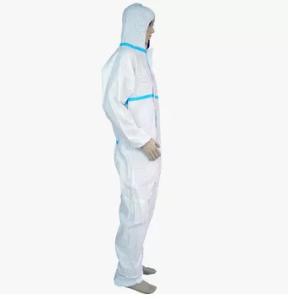 China Hooded Disposable Protective Suit , Waterproof Isolation Gown Work Safety wholesale