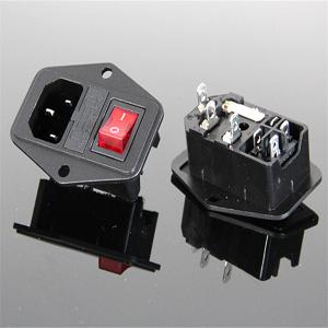 China 10A 250V AC Socket with Rocker switch wholesale