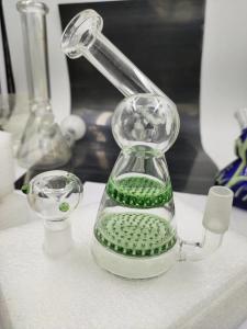 China Borosilicate Glass Oil Burner Pipe Incycler Dab Rig With 14mm Female Joint wholesale