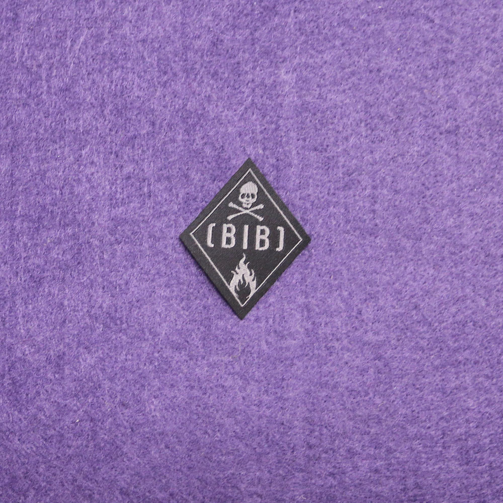 Charm Damask Woven Label End Folded For Garment , Custom Fabric Tags