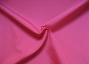 China Pink And Red Polyester Woven Fabric / Poly Pongee Fabric For Clothing wholesale