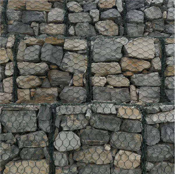 China Anping Easy To Assemble 100 x 120 mm Galvanized Gabion Stone Baskets Hexagonal Gabion Cages Price