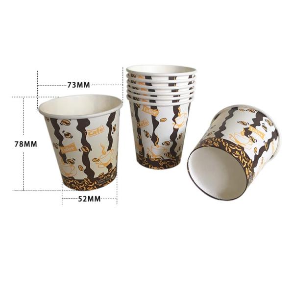 Disposable single wall Paper Cups with Dome Lids for ice Beverages