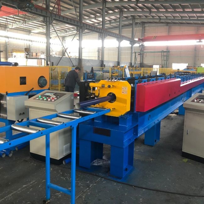 Powerful 7.5KW Gutter Downspout Roll Forming Machine With GCr15 Bearing Steel Rollers
