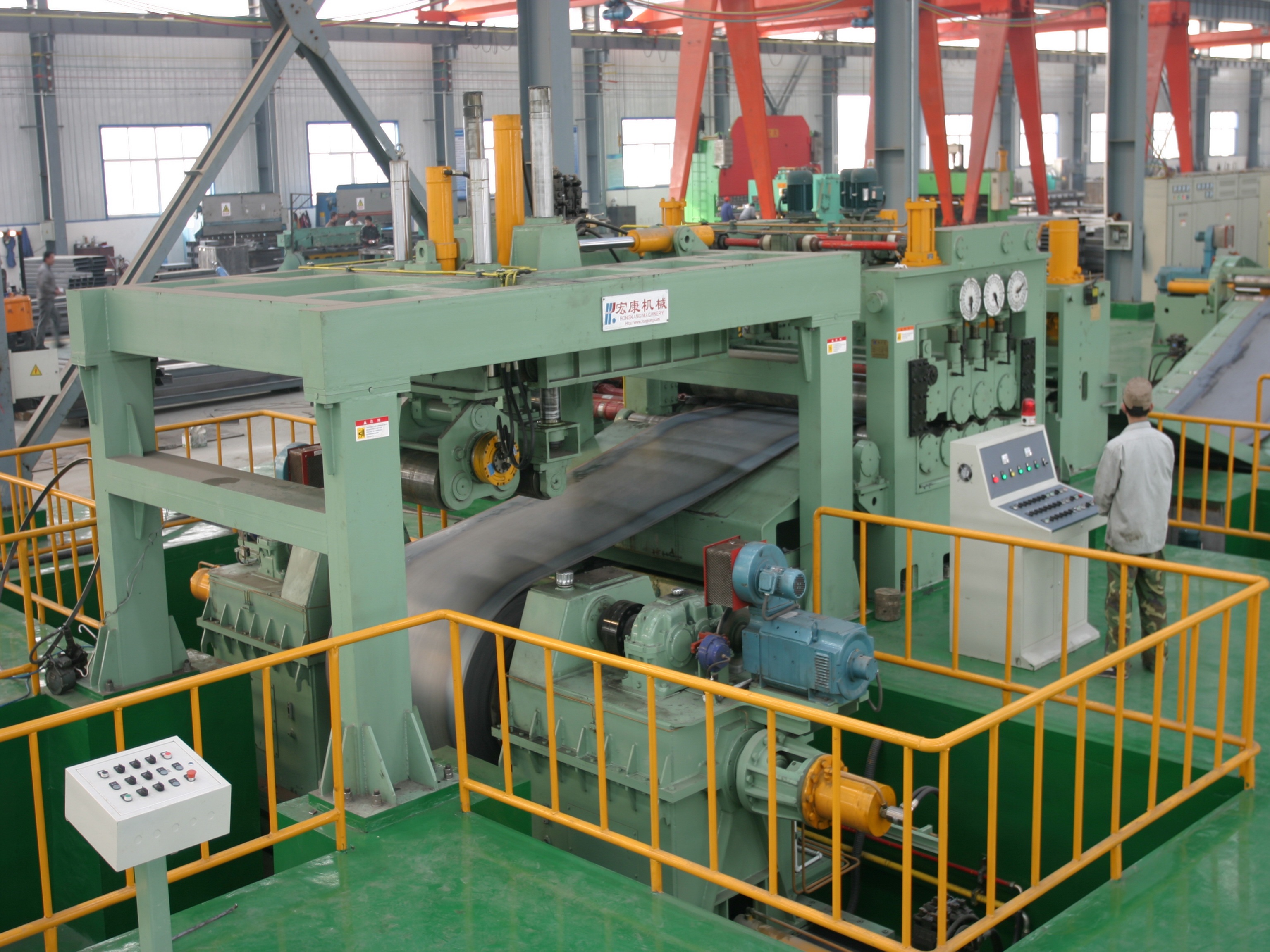 Construction Works Metal Coil Uncoiling and Leveling Production Line with PLC Control