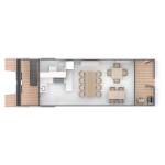 OEM Aluminum Luxury Pontoon Houseboats 30 People Floating Restaurant Houseboat