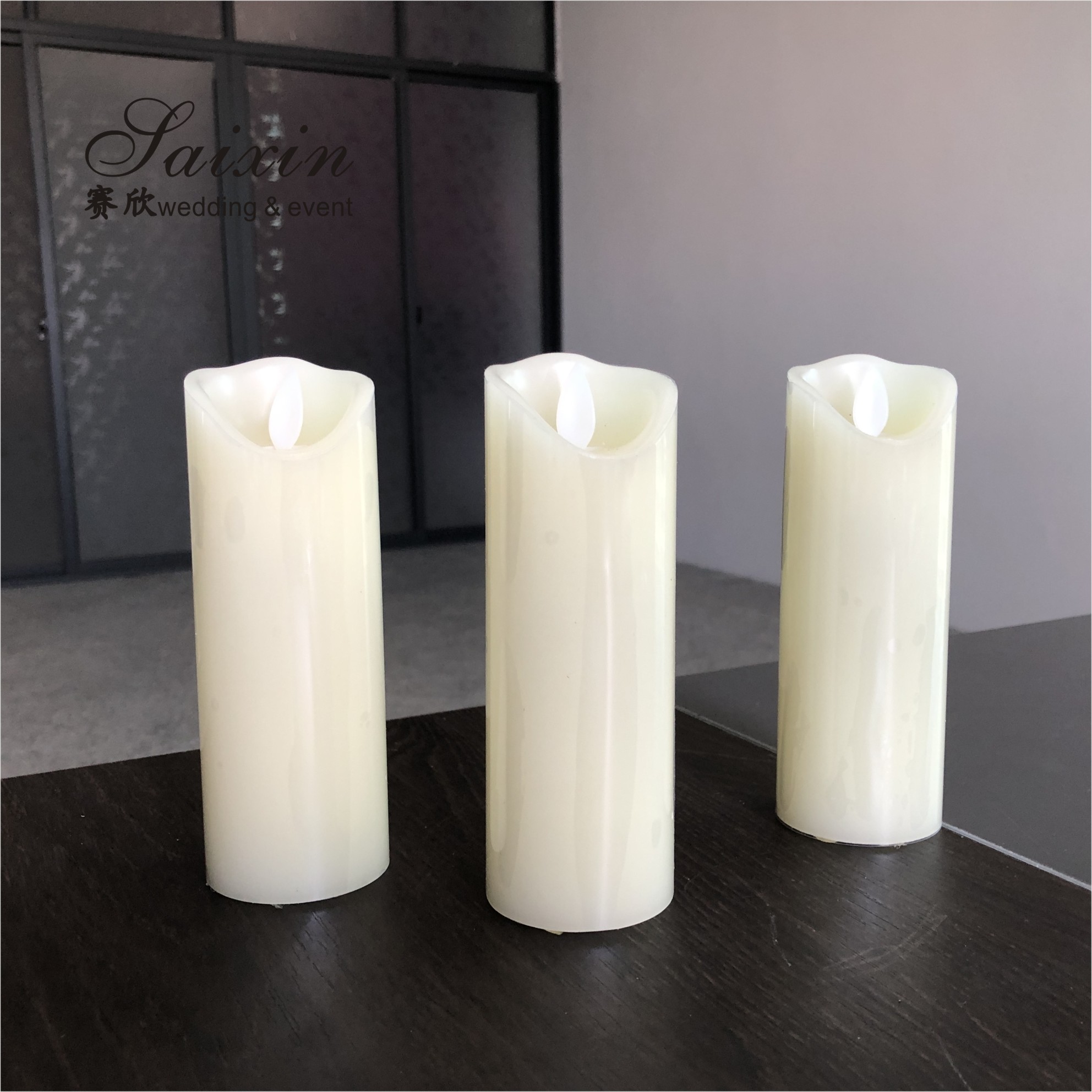 Led Candles For Wedding Centerpieces Flameless Elegant Christmas Light Wax Wedding Candle Pillars