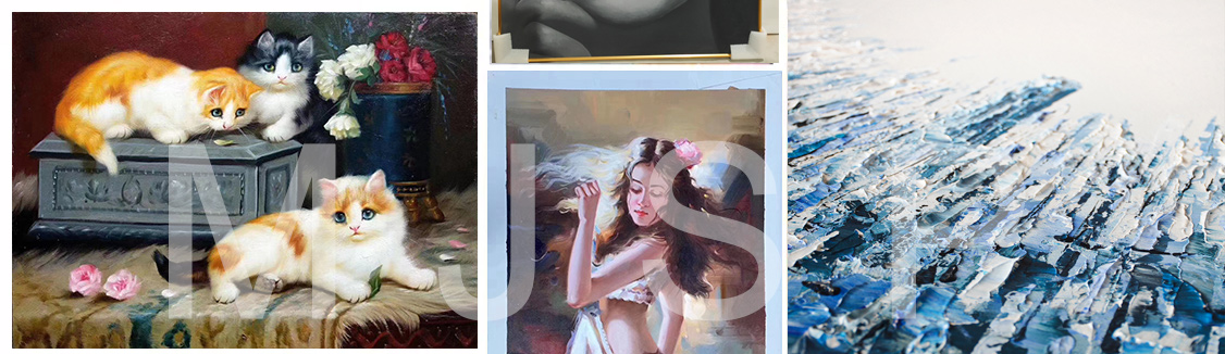 Gold Foil Oil Painting Realist Hand Painted Figure Line Decoration Art for Home Interior Design Frame Yes Original No