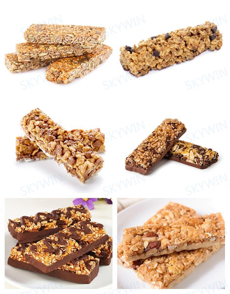 PLC controlled Cereal Candy Bar Making Machine Cereal Bar Production Line