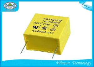 China Yellow Metallized X2 Safety Capacitor For LED Lighting , Plastic Film Capacitor wholesale