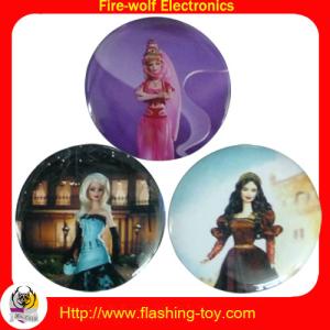 China round / square / heart shaped Mini 3D Flashing Badges (tin, plastic, metal) wholesale
