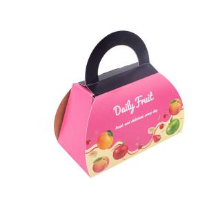 China Oilproof Paper Take Away Boxes , Waterproof Apple Gift Box Packaging wholesale