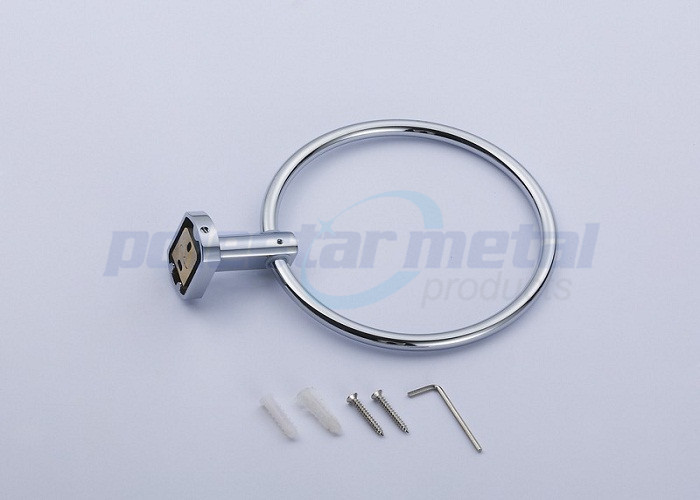 6-1/3" Width Polished Chrome brushed nickel bathroom hardware Towel Ring