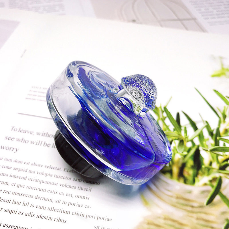 Office Round Clear Blank 30ml Glass Ink Bottle With Cap