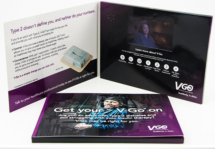 Advertising LCD video booklet promotion video brochure card