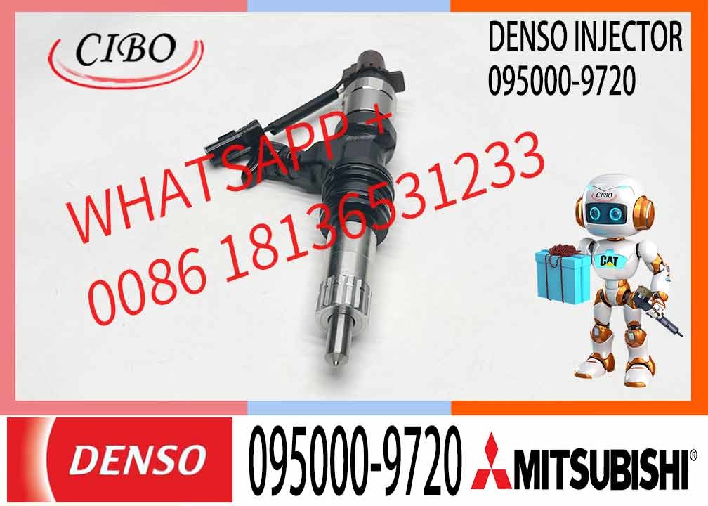 Common Rail Diesel Fuel Injector 095000-9720 ME307488 For Engine 6M60 7.5L