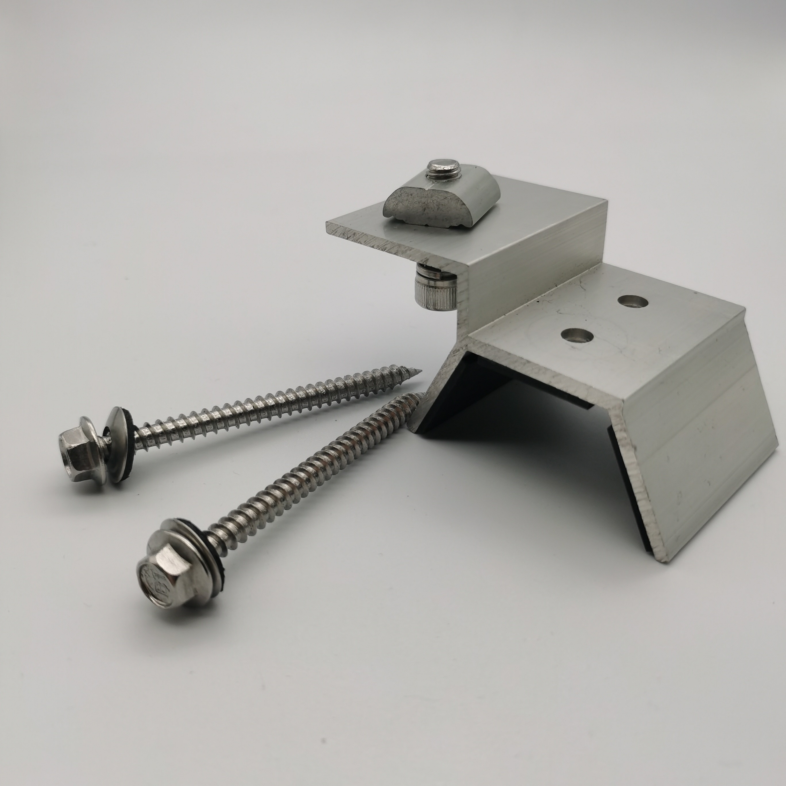 Aluminum Solar Panel Rail Clamps For Trapezoidal Profile Mini Rail System