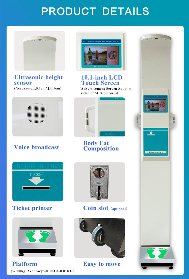 BMI Height Weight And Body Fat Measuring Scale Digital OEM Available