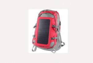 China Black Solar Powered Backpack Waterproof PU Polyester Fiber wholesale