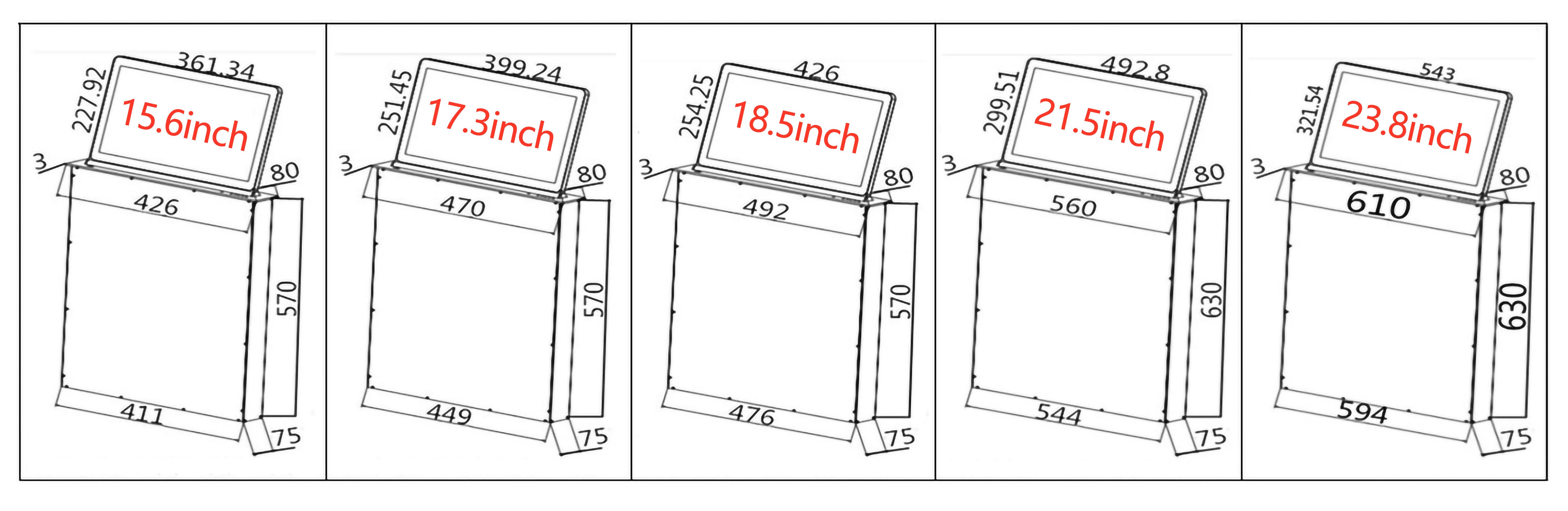 17.3 inch Ultra-thin LCD screen lifter paperless conference system