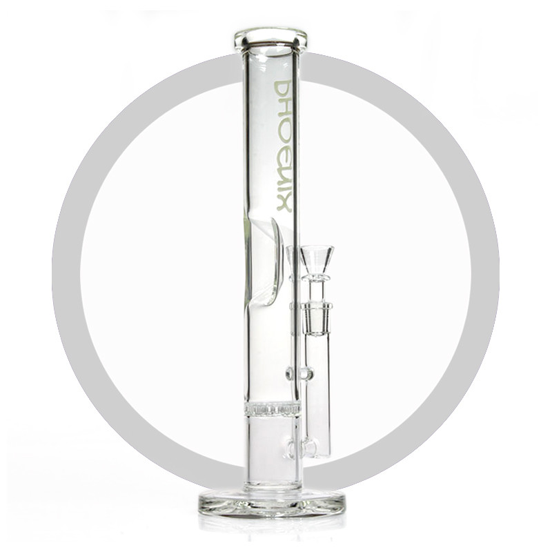 Honeycomb Perc Bongs Straight Tube Glass Smoking Water Pipe Hookah Ingot Ice Catcher Bongs
