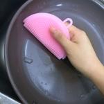 Skin Exfoliator Kitchen Dish Brush 115*115mm For Sensitive And Aging Skin
