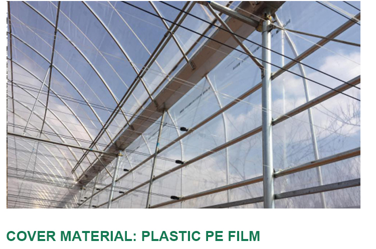 Automatic Controlling System Single Layer Greenhouse for Commercial Korean Model Film