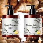 All Hair Types Anti-hair Loss Organic Hair Care Set with Ginger Shampoo and