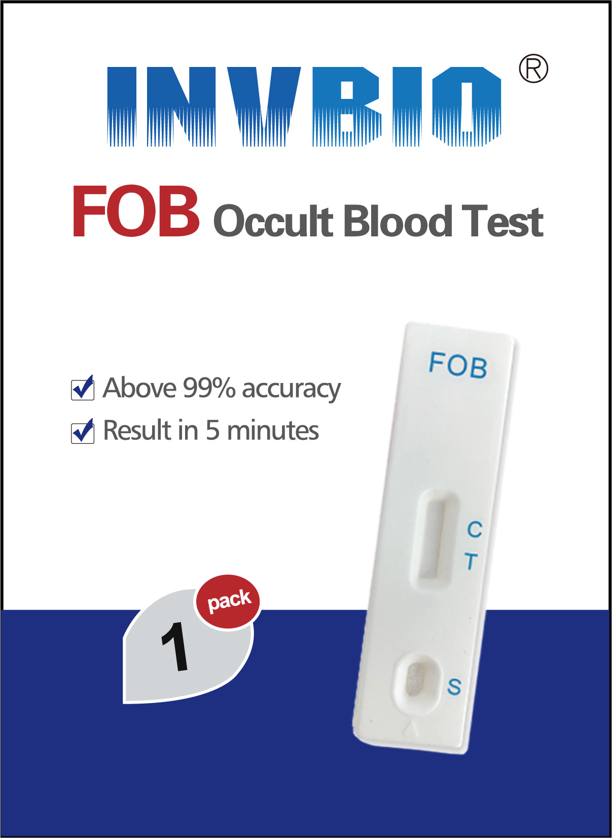 Home Use 1 Step Fobt Test Kit For Tumor Markers Testing
