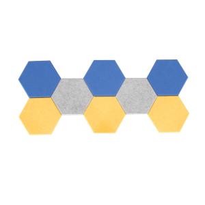 China 3800gsm Colorful Hexagon Soundproof Panels Polyester Fiber For Decoration wholesale