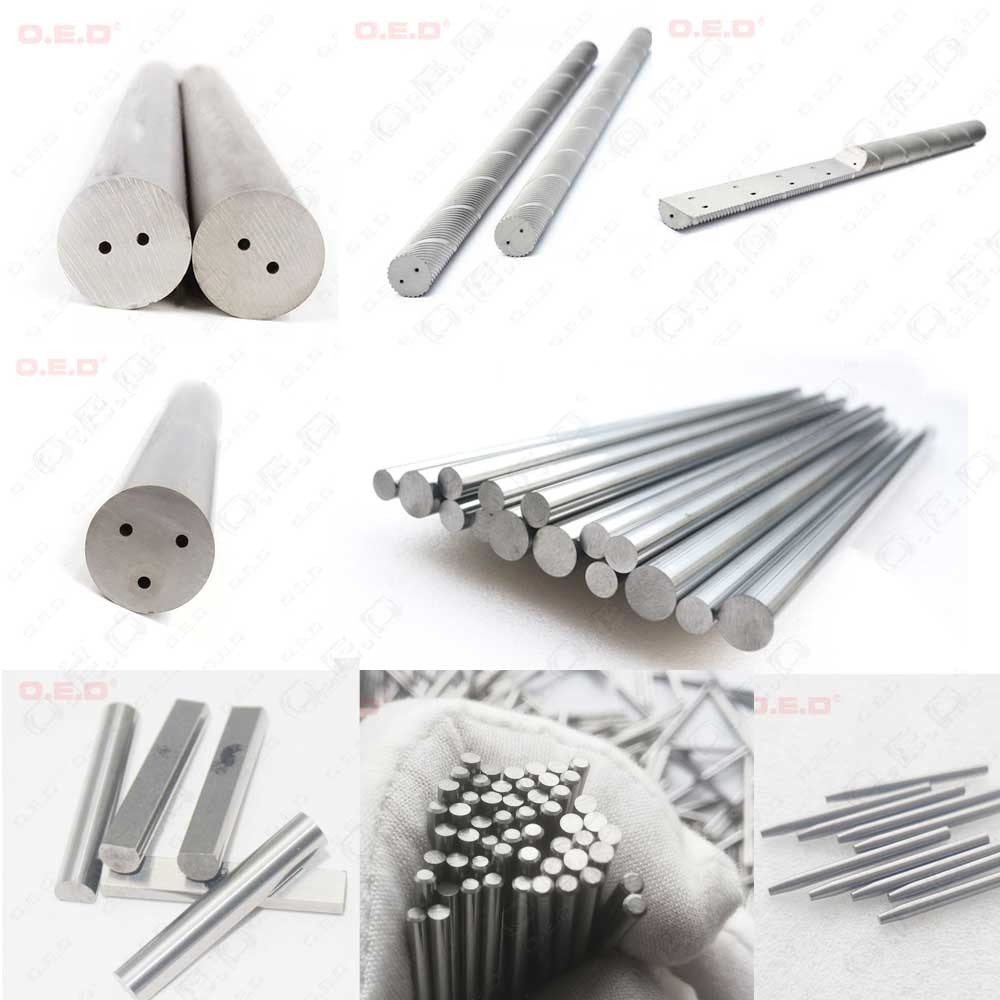Length 330mm Tungsten Carbide Helical Rods , Unground Carbide Blank Rods