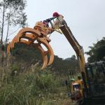 Hydraulic Rotator Grapple 360 Degree Excavator Bucket Grapple Attachment