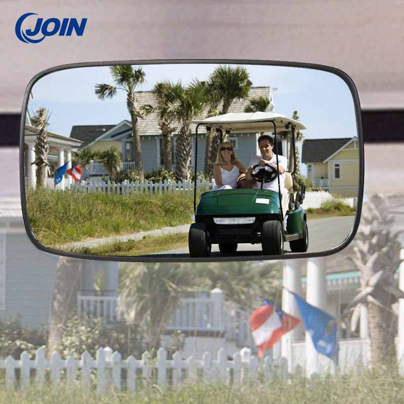 Medium View Universal Golf Car Mirror Easy Installed Plastic Material