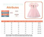 Girls' Pink Dress Summer New Fashion Print Cartoon Design Princess Dress Short