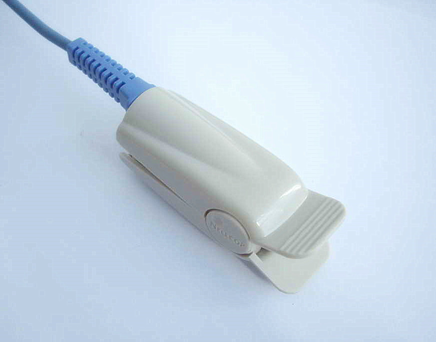 ISO13485 Medical 11 Pin Reusable Spo2 Sensors Plastic Grey Or Blue Wire