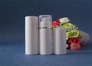 China Customized Airless Cosmetic Containers , White Airless Lotion Pump Bottles wholesale