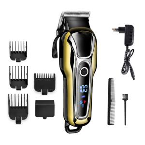 China Golden Color Electric Hair Trimmer , Cordless Barber Clippers For Pets / Human wholesale