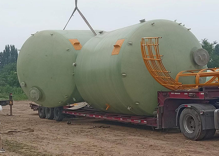 Cross Wound Vertical Round Storage Tank GRP 3000 Gallon For Softened Water