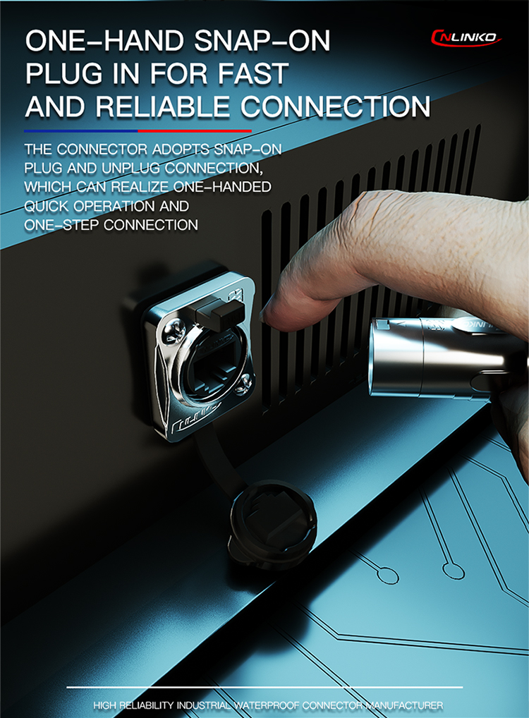 Waterproof Ip67 Cat6 Modular Plug RJ45 Plug Cat6 Utp RJ45 Plug for Led Rental Display Connector