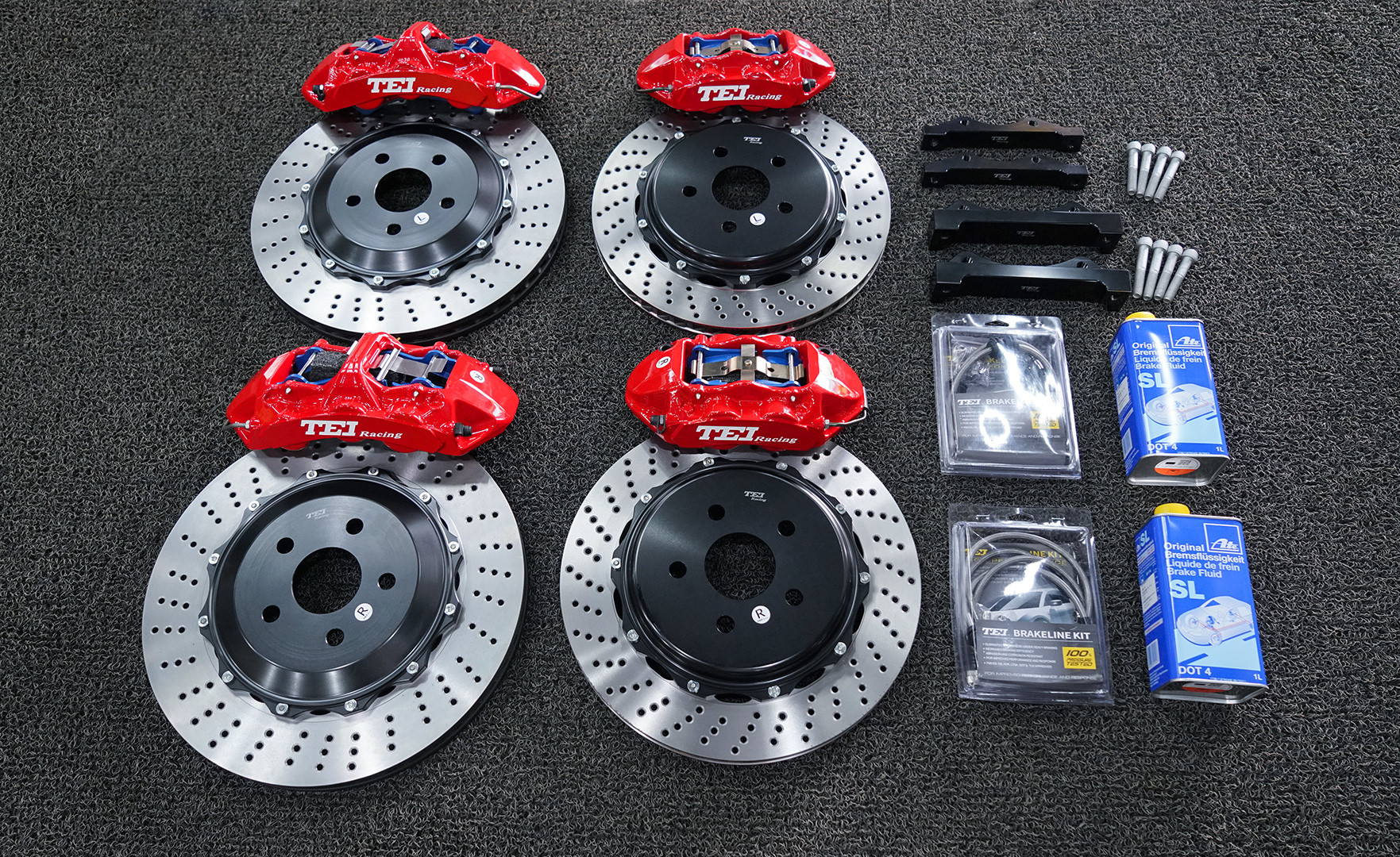 Six Piston Jeep Big Brake Kit , TEI Racing Performance Car Parts