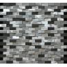 Black and silver rectangle mosaic metal no gap different height 3D effect for sale