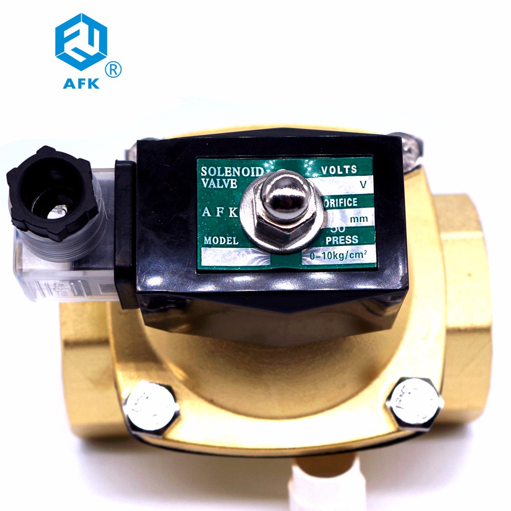 Diaphragm Normally Closed 2 inch Water Brass Solenoid Valve 220 volt