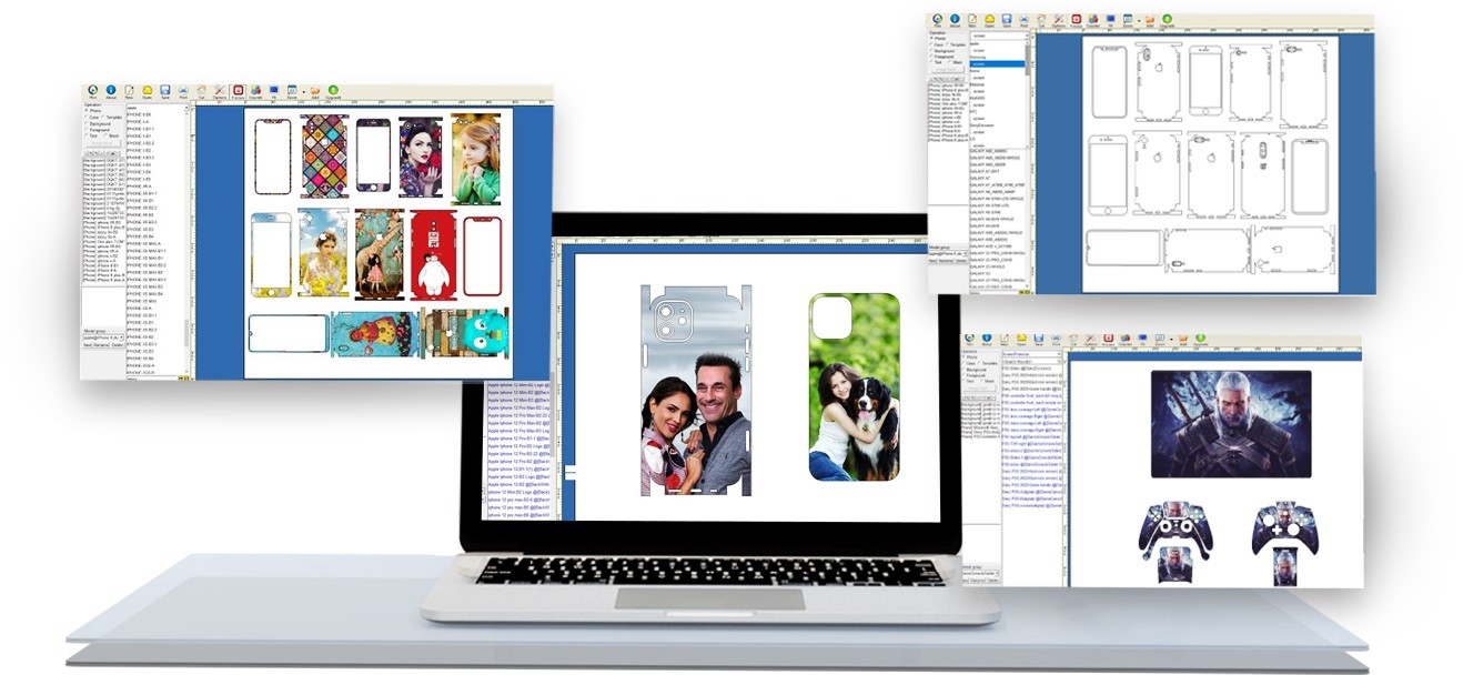 PET Daqin Machine Mobile Skin And Screen Protector Making Laptop Skin Design Software